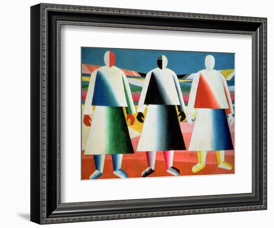 Young Girls in a Field, 1928-32-Kasimir Malevich-Framed Giclee Print