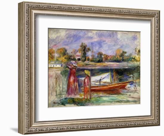 Young Girls in Argenteuil; Jeune Filles a Argenteuil, C. 1896-Pierre-Auguste Renoir-Framed Giclee Print