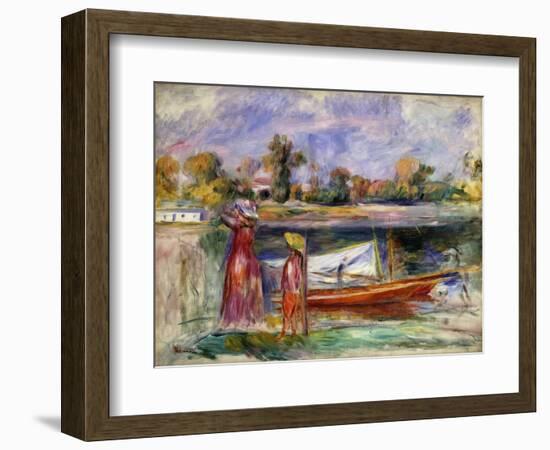 Young Girls in Argenteuil; Jeune Filles a Argenteuil, C. 1896-Pierre-Auguste Renoir-Framed Giclee Print