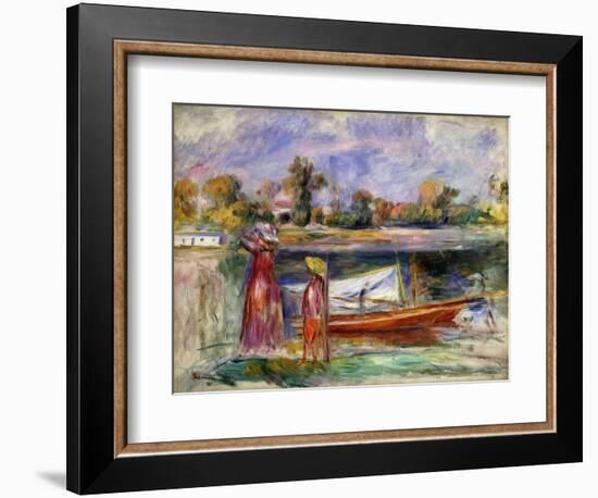 Young Girls in Argenteuil; Jeune Filles a Argenteuil, C. 1896-Pierre-Auguste Renoir-Framed Giclee Print