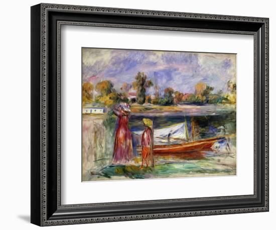 Young Girls in Argenteuil; Jeune Filles a Argenteuil, C. 1896-Pierre-Auguste Renoir-Framed Giclee Print