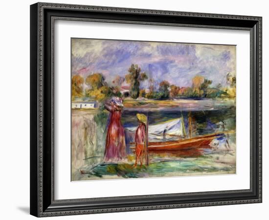 Young Girls in Argenteuil; Jeune Filles a Argenteuil, C. 1896-Pierre-Auguste Renoir-Framed Giclee Print