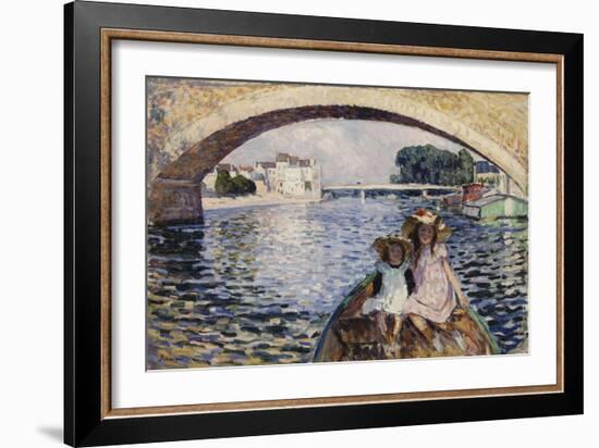 Young Girls on a Barge; Jeunes Filles En Barques, 1903-Henri Lebasque-Framed Giclee Print