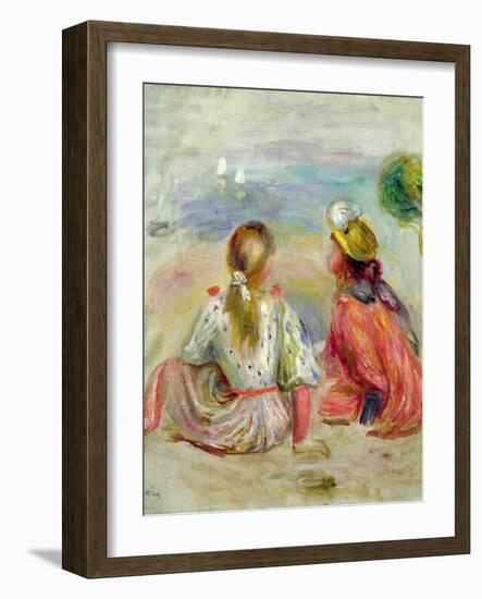 Young Girls on the Beach, C.1898-Pierre-Auguste Renoir-Framed Giclee Print