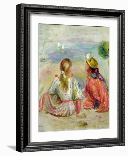 Young Girls on the Beach, C.1898-Pierre-Auguste Renoir-Framed Giclee Print