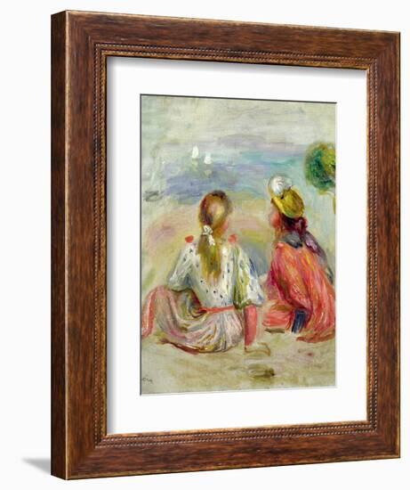 Young Girls on the Beach, C.1898-Pierre-Auguste Renoir-Framed Giclee Print