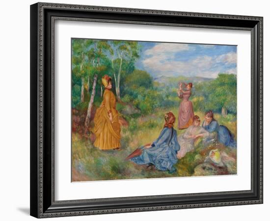 Young Girls Playing Badminton (Jeunes Filles Jouant Au Volant), Ca, 1887-Pierre-Auguste Renoir-Framed Giclee Print