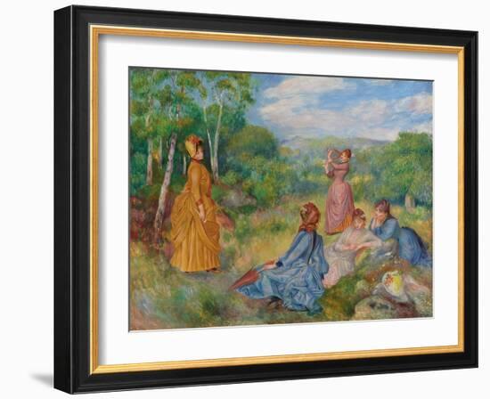 Young Girls Playing Badminton (Jeunes Filles Jouant Au Volant), Ca, 1887-Pierre-Auguste Renoir-Framed Giclee Print