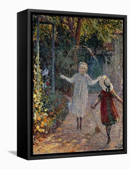 Young Girls Playing in the Garden, 1899-Henri Lebasque-Framed Premier Image Canvas