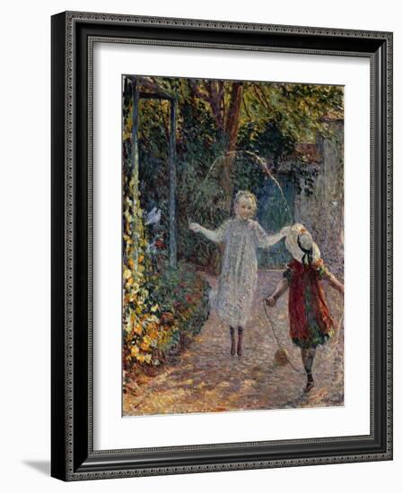 Young Girls Playing in the Garden, 1899-Henri Lebasque-Framed Giclee Print