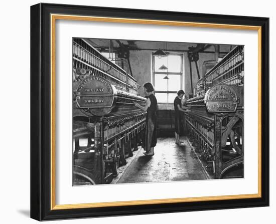 Young Girls Working in the Hot, Damp and Dirty York Street Flax Spinning Co-William Vandivert-Framed Photographic Print