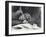 Young Gorilla 'John David' Aged 5 Years Being Held by a Keeper on a Blanket at London Zoo-Frederick William Bond-Framed Photographic Print