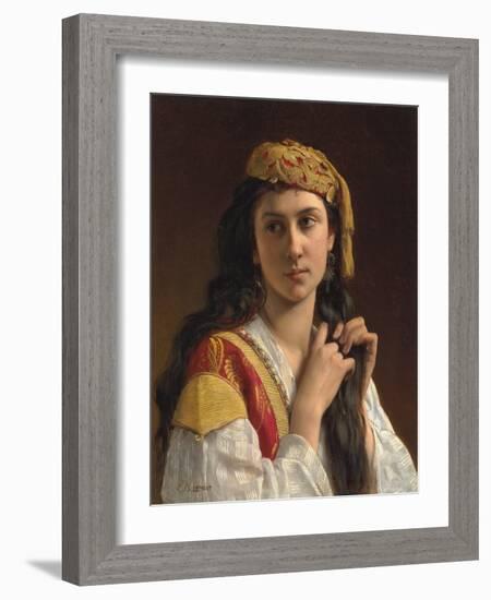 Young Greek Girl (Oil on Canvas)-Charles Amable Lenoir-Framed Giclee Print