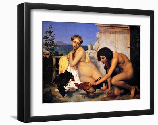 Young Greeks at a Cock Fight-Jean Leon Gerome-Framed Giclee Print