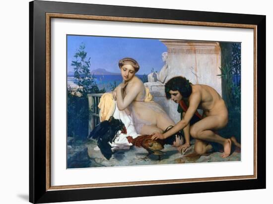 Young Greeks Encouraging Cocks to Fight, 1846-Jean-Leon Gerome-Framed Giclee Print