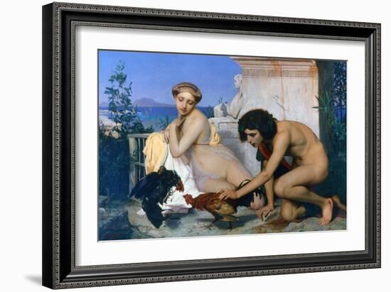 Young Greeks Encouraging Cocks to Fight, 1846-Jean-Leon Gerome-Framed Giclee Print