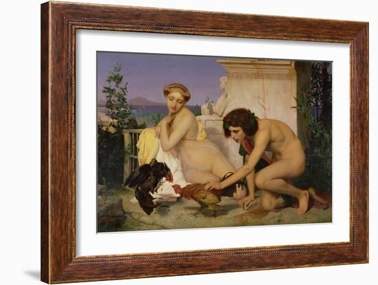 Young Greeks Encouraging Cocks to Fight, 1846-Jean Leon Gerome-Framed Giclee Print