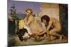 Young Greeks Encouraging Cocks to Fight, 1846-Jean Leon Gerome-Mounted Giclee Print