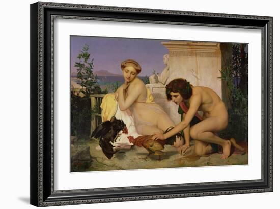 Young Greeks Encouraging Cocks to Fight, 1846-Jean Leon Gerome-Framed Giclee Print