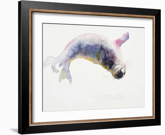 Young Grey Seal, Gweek, 2003-Mark Adlington-Framed Giclee Print