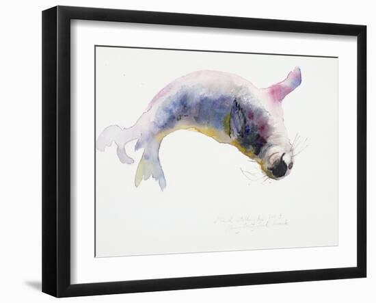 Young Grey Seal, Gweek, 2003-Mark Adlington-Framed Giclee Print