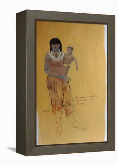 Young Hamer woman and baby-Susan Adams-Framed Premier Image Canvas