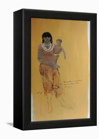 Young Hamer woman and baby-Susan Adams-Framed Premier Image Canvas