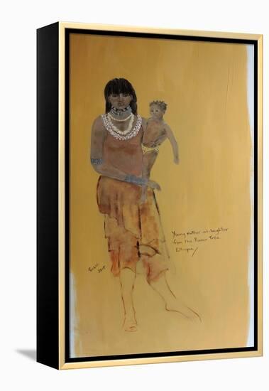 Young Hamer woman and baby-Susan Adams-Framed Premier Image Canvas