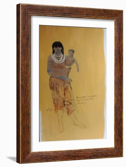 Young Hamer woman and baby-Susan Adams-Framed Giclee Print