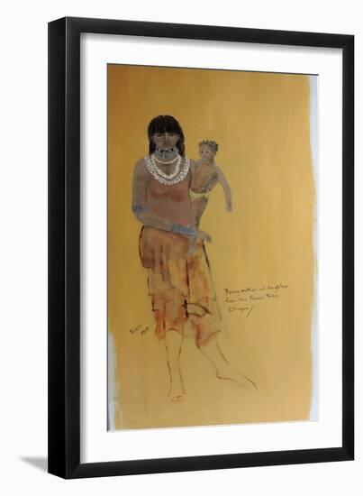 Young Hamer woman and baby-Susan Adams-Framed Giclee Print