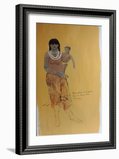 Young Hamer woman and baby-Susan Adams-Framed Giclee Print