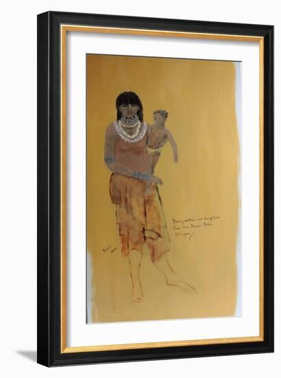 Young Hamer woman and baby-Susan Adams-Framed Giclee Print