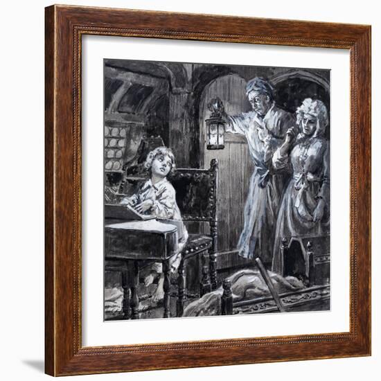 Young Handel Discovered Playing the Harpsichord in the Attic by His Parents-C.l. Doughty-Framed Giclee Print