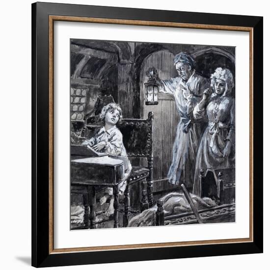 Young Handel Discovered Playing the Harpsichord in the Attic by His Parents-C.l. Doughty-Framed Giclee Print