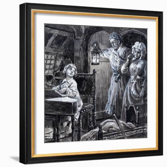 Young Handel Discovered Playing the Harpsichord in the Attic by His Parents-C.l. Doughty-Framed Giclee Print