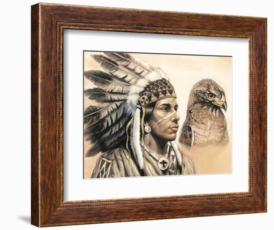 Young Hawk-unknown Ampel-Framed Art Print