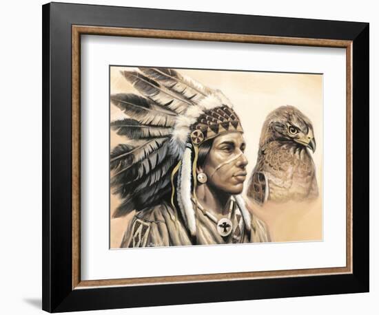 Young Hawk-unknown Ampel-Framed Art Print