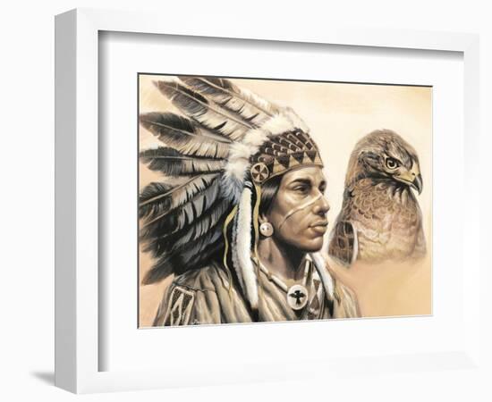 Young Hawk-unknown Ampel-Framed Art Print