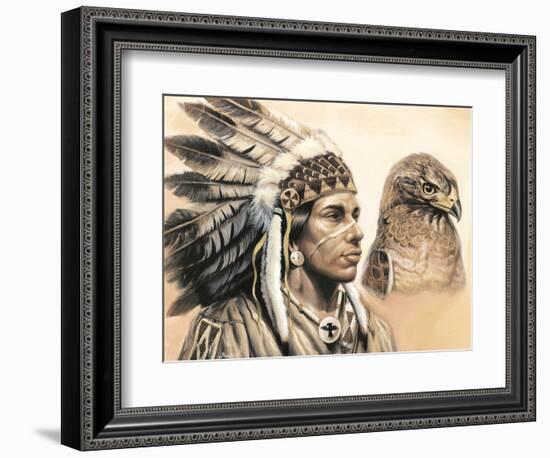 Young Hawk-unknown Ampel-Framed Art Print