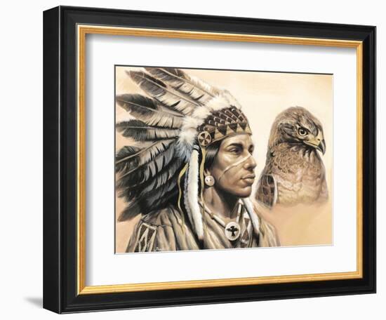 Young Hawk-unknown Ampel-Framed Art Print