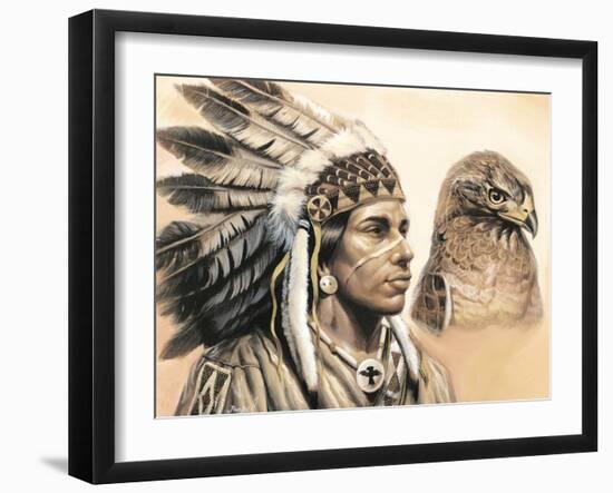 Young Hawk-unknown Ampel-Framed Art Print