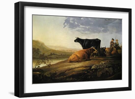 Young Herdsmen with Cows-Aelbert Cuyp-Framed Art Print