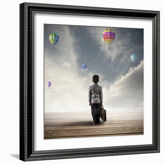 Young Hopeful Businessman-alphaspirit-Framed Art Print