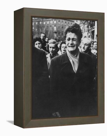 Young Hungarian Singing Patriotic Song in an Effort to Obtain UN Help During Revolution-Michael Rougier-Framed Premier Image Canvas