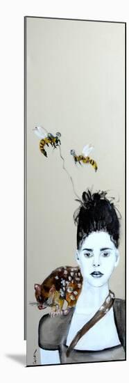 Young Indigenous Woman with Bees-Susan Adams-Mounted Giclee Print