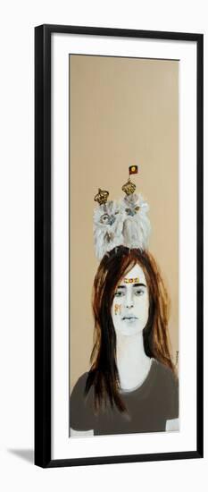 Young Indigenous Woman with Tawny Frogmouths, 2016-Susan Adams-Framed Giclee Print