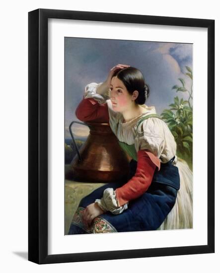 Young Italian at the Well, circa 1833-34-Franz Xaver Winterhalter-Framed Giclee Print