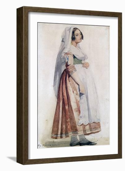 Young Italian, C1825-1865-Eugene Deveria-Framed Giclee Print