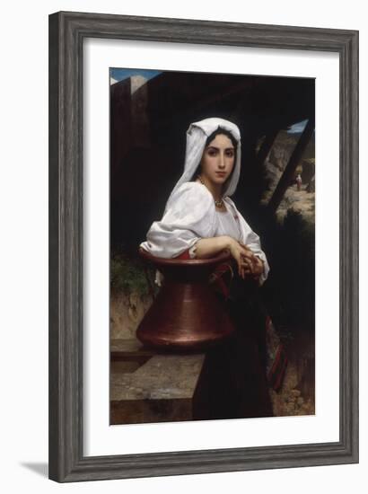 Young Italian Girl Drawing Water From A Well, 1871-William Adolphe Bouguereau-Framed Giclee Print
