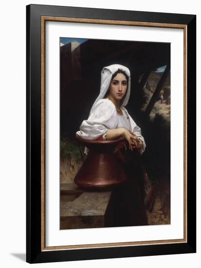 Young Italian Girl Drawing Water From A Well, 1871-William Adolphe Bouguereau-Framed Giclee Print